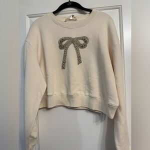 Brand New! LoveShackFancy Rylan Bow Sweatshirt